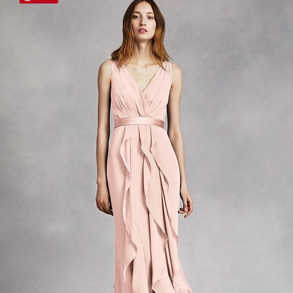 Vera Wang petal pink bridesmaid dress